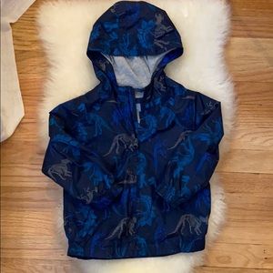 Boys lined spring/fall jacket in dinosaur pattern